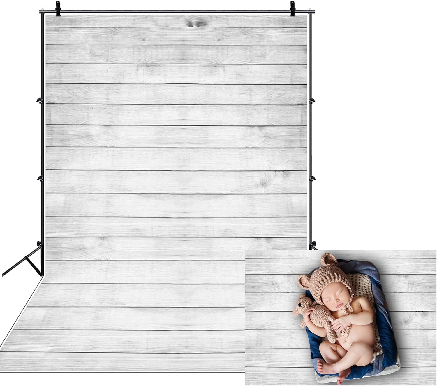 AOFOTO 3x5ft Vintage Wooden Board Background Wood Plank Photography Backdrop Hardwood Fence Panels Kid Baby Boy Girl Artistic Portrait Photoshoot Studio Props Video Drape Wallpaper