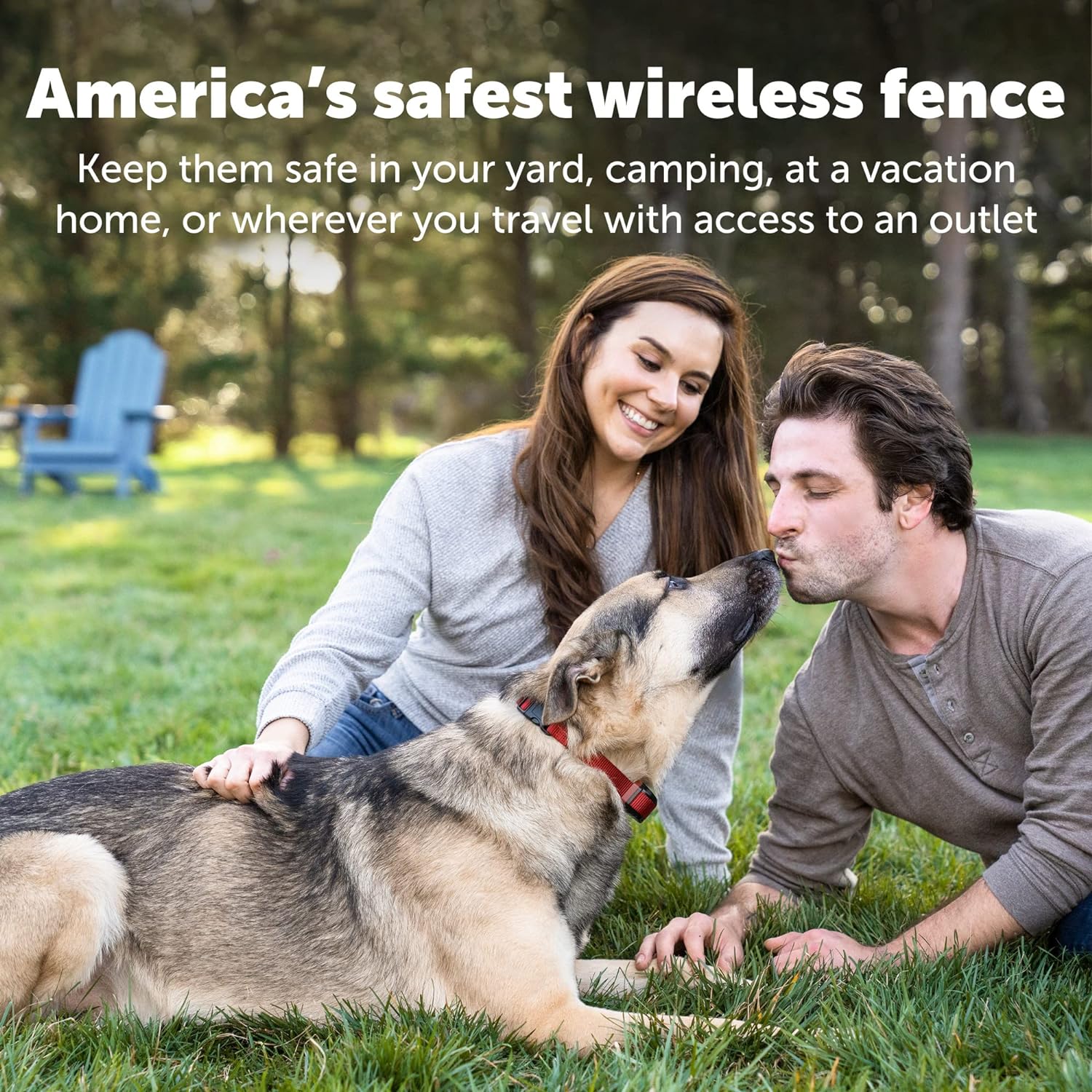 PetSafe Stay  Play Wireless Pet Fence for Stubborn Dogs – No Wire to Bury – Covers 3/4-Acre Yard – For Hard-to-Train Dogs 5 lbs.  Up – Portable – From the Parent Company of INVISIBLE FENCE Brand