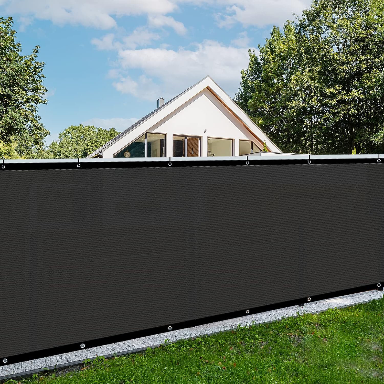Sunny Guard Privacy Screen Fence 6x50, Heavy Duty Fencing Mesh，Shade Net Cover for Wall Garden Yard Backyard （Black）
