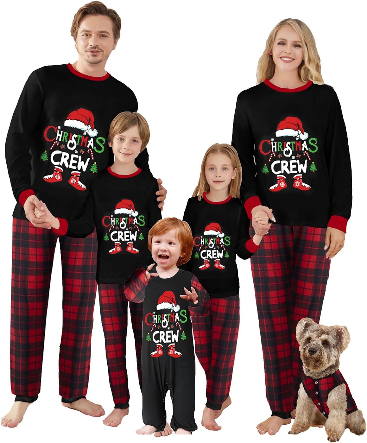 WephuPSho Christmas Family Matching Pajamas, Festive Xmas Jammies Sets for the Whole Family, Holiday Pjs Christmas