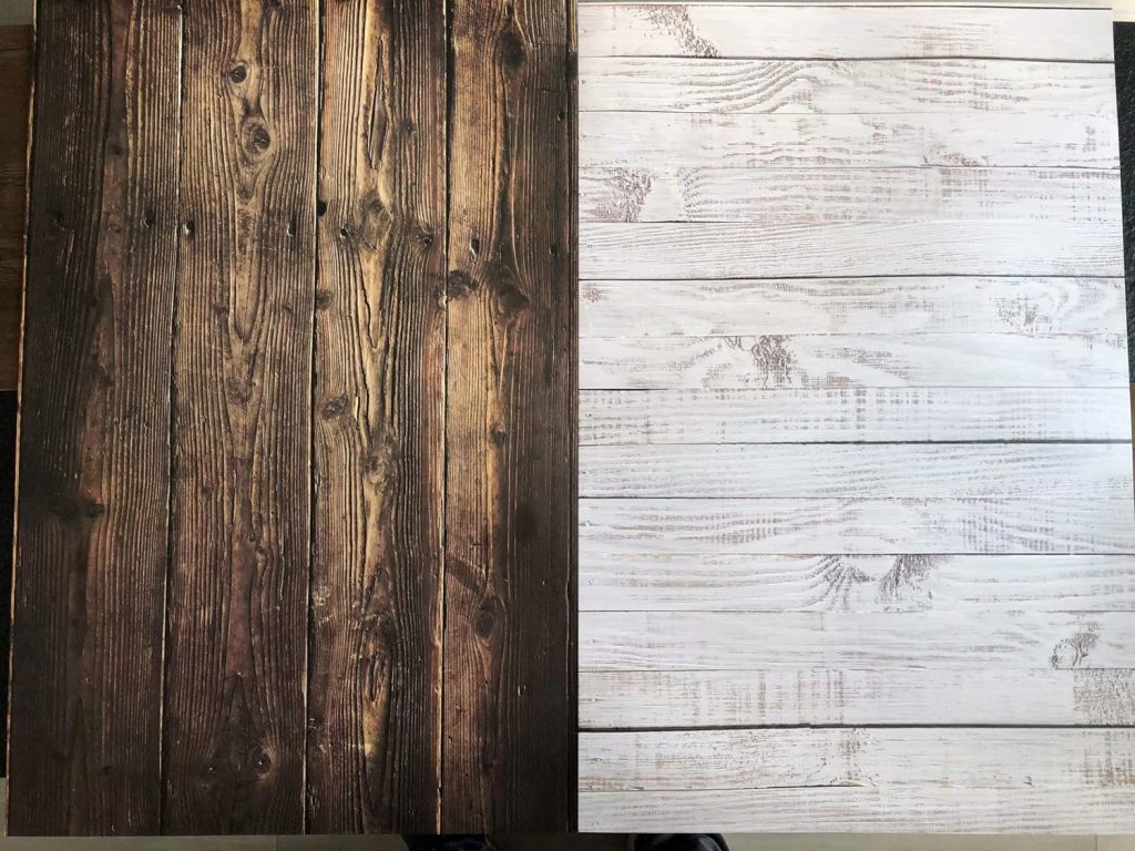 2-Pack 4 Patterns Photographic Background Rustic Wood Grainy Background Board Grunge Wood DarkLight Color Product Photography Backdrop Food ins Style Jewelry Makeup Photo Video flatlay Background